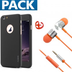 Pack Coque 360° Protection + Ecouteurs intra-auriculaires Apple iPhone 6/6S