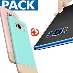 Pack Coque Creative Serie + Coque 3D Plating Samsung Galaxy S8 Plus