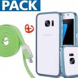 Pack Coque aluminium + câble microUSB Samsung Galaxy S7
