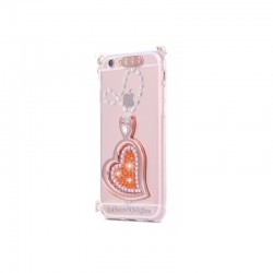 Coque silicone gel HEART STRASS Apple iPhone 6/6S Plus Bleu