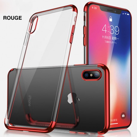 Coque silicone gel CAFELE 3D Plating contours métallisé Apple iPhone Xs MAX