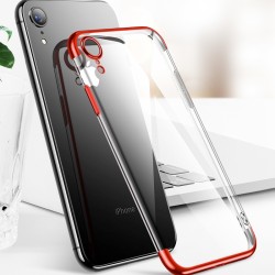 Coque silicone gel CAFELE 3D Plating contours métallisé Apple iPhone XR