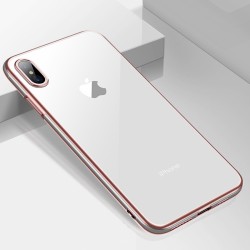 Coque silicone gel CAFELE 3D EDGE Plating contours métallisés Apple iPhone XS