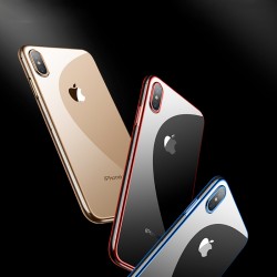 Coque silicone gel CAFELE 3D EDGE Plating contours métallisés Apple iPhone XS