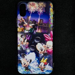 Coque silicone gel Mickey & Minnie Party Apple iPhone XS