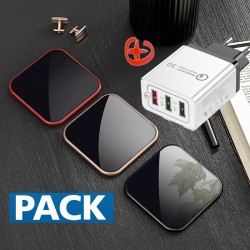 Chargeur rapide QI BENKS W05 CUBE Series 10W + Chargeur secteur CAFELE AR-QC-03