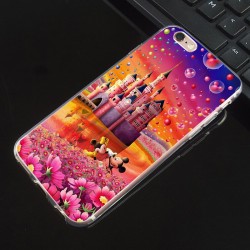 Coque silicone gel Mickey & Minnie Bubble Apple iPhone 6/6S Plus