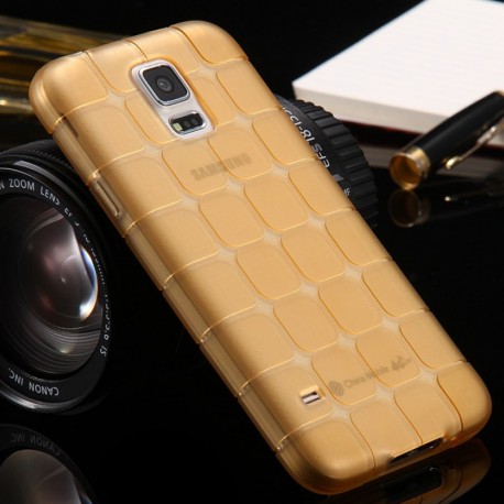 Coque Square Grid Samsung Galaxy S5 Or