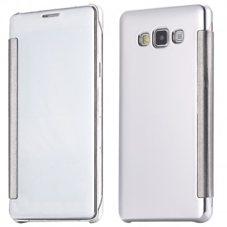 Etui folio Mirror Clear View Samsung Galaxy A5 (2015) Argent