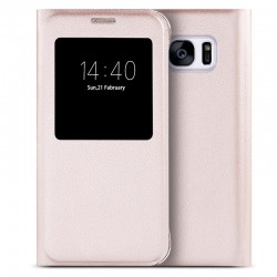 Etui folio View Lychee Skin Samsung Galaxy S7