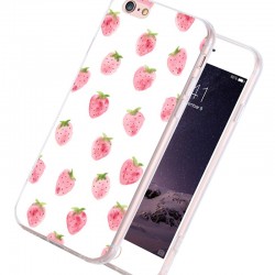 Coque silicone gel FRAISE Apple iPhone 6/6s