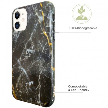 Coque rigide Uunique Nutrisite BIO MARBRE Apple iPhone 11 Noir