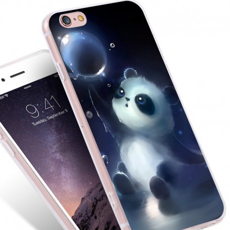 Coque silicone gel PANDA Apple iPhone 6/6s Plus